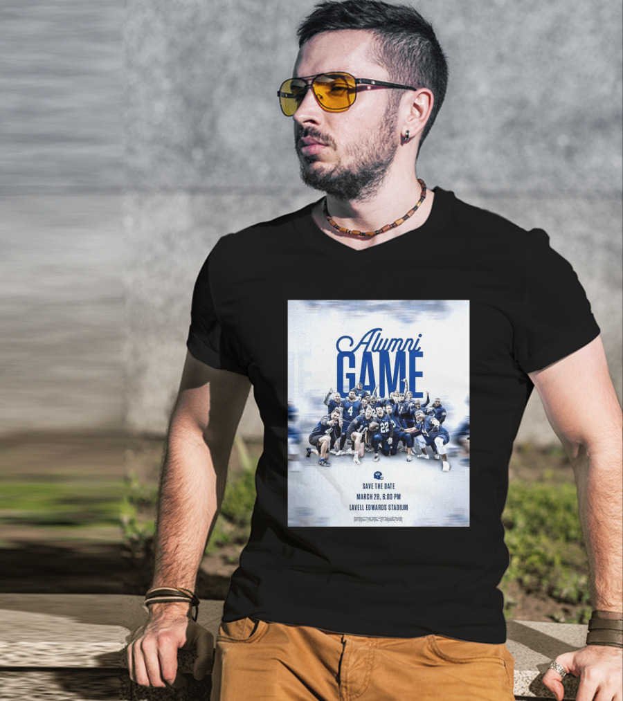 BYU Cougars Alumni Game Save The Date March 28 Lavell Edwards Stadium T-Shirt
