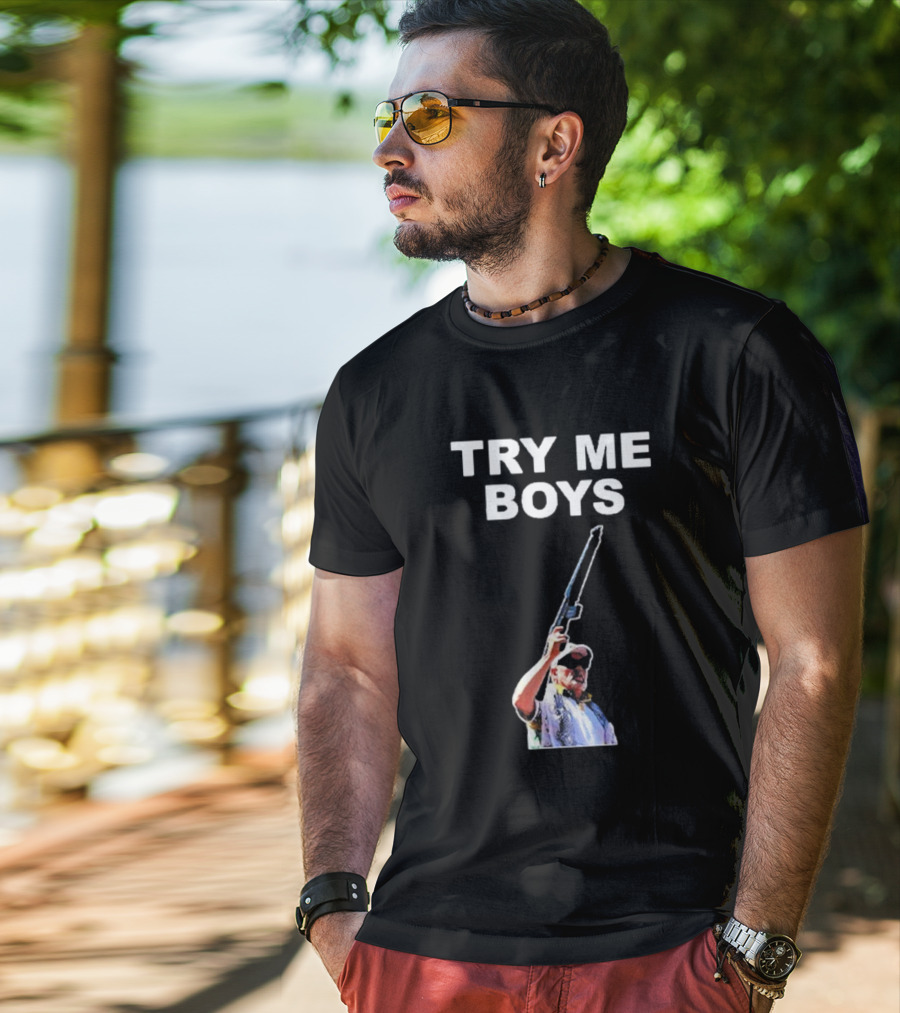 Carl Niehaus Try Me Boys Pro Gun T-Shirt
