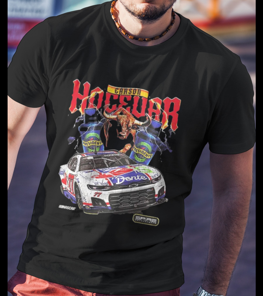 Carson Hocevar E2 Apparel Black Chili’s Car T-Shirt
