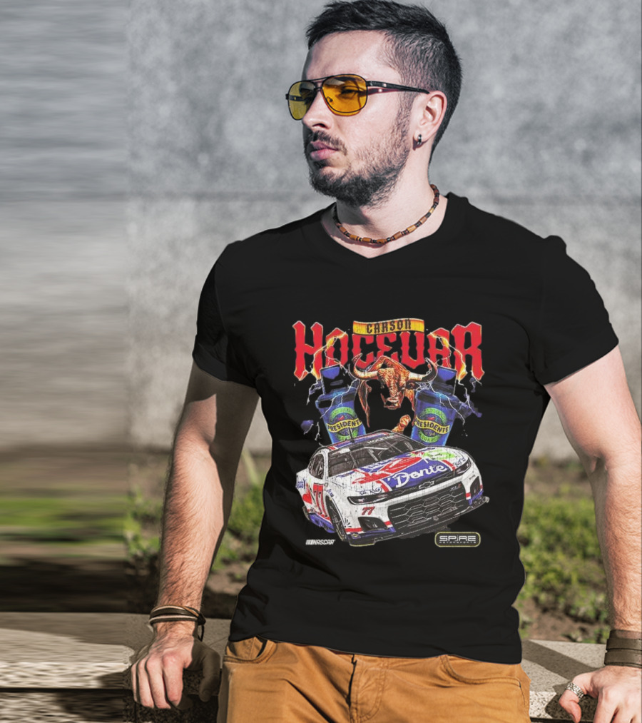 Carson Hocevar E2 Apparel Black Chili’s Car T-Shirt