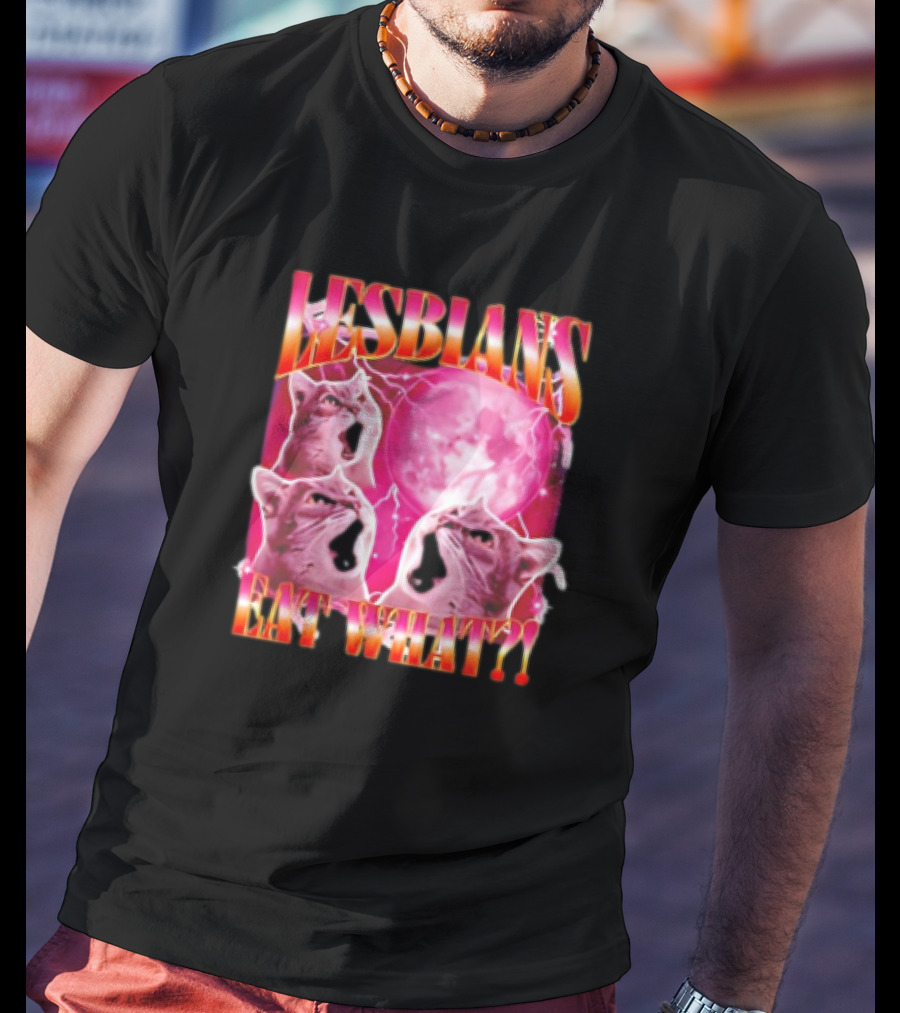 Cat Lesbians Eat What Graphic T-Shirt