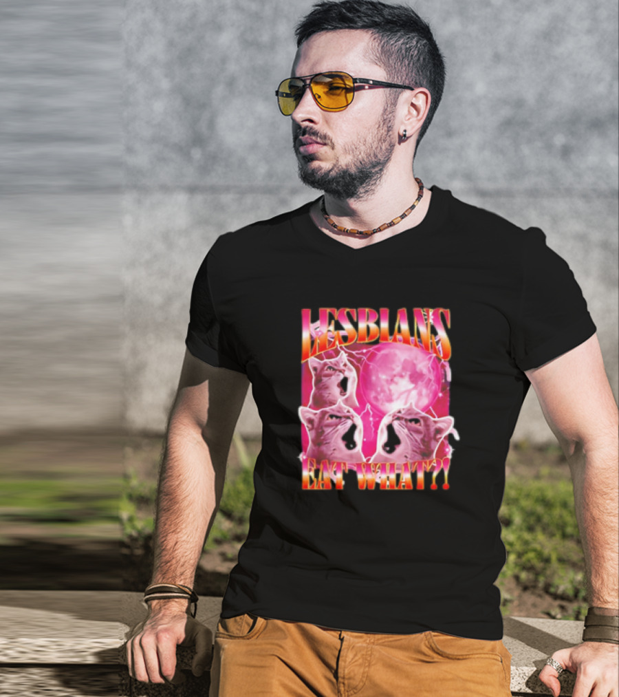 Cat Lesbians Eat What Graphic T-Shirt