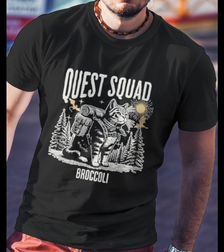 Cat Onyx Storm Quest Squad Broccoli T-Shirt