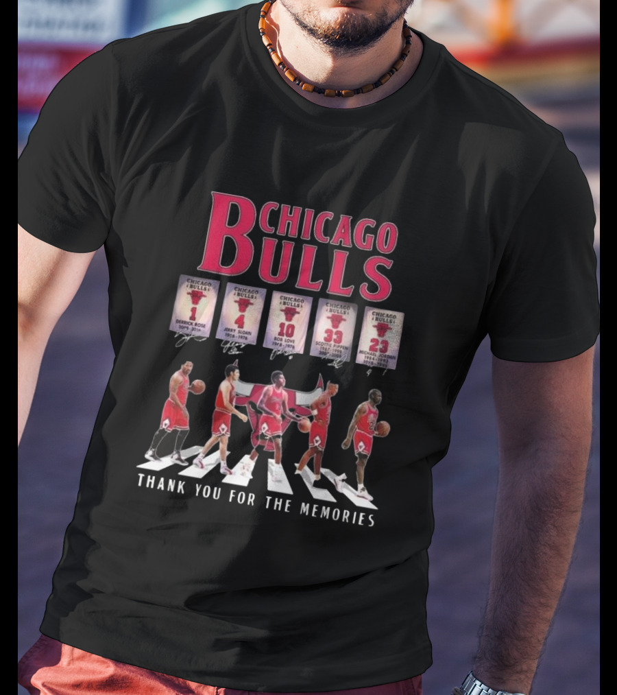 Chicago Bulls Players Walking Thank You For The Memories Signatures 2025 T-Shirt