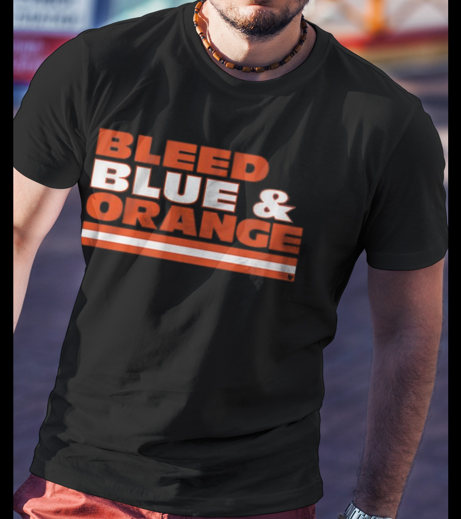 Chicago Football Bleed Blue & Orange T-Shirt