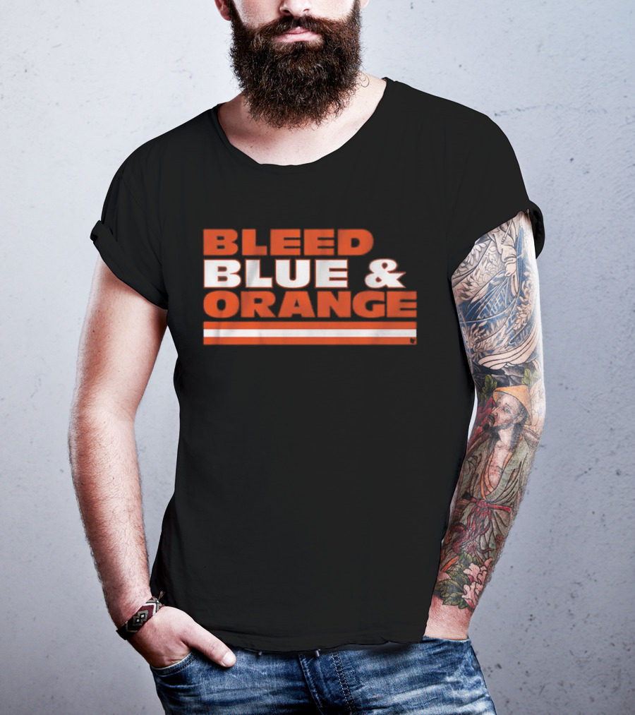 Chicago Football Bleed Blue & Orange T-Shirt