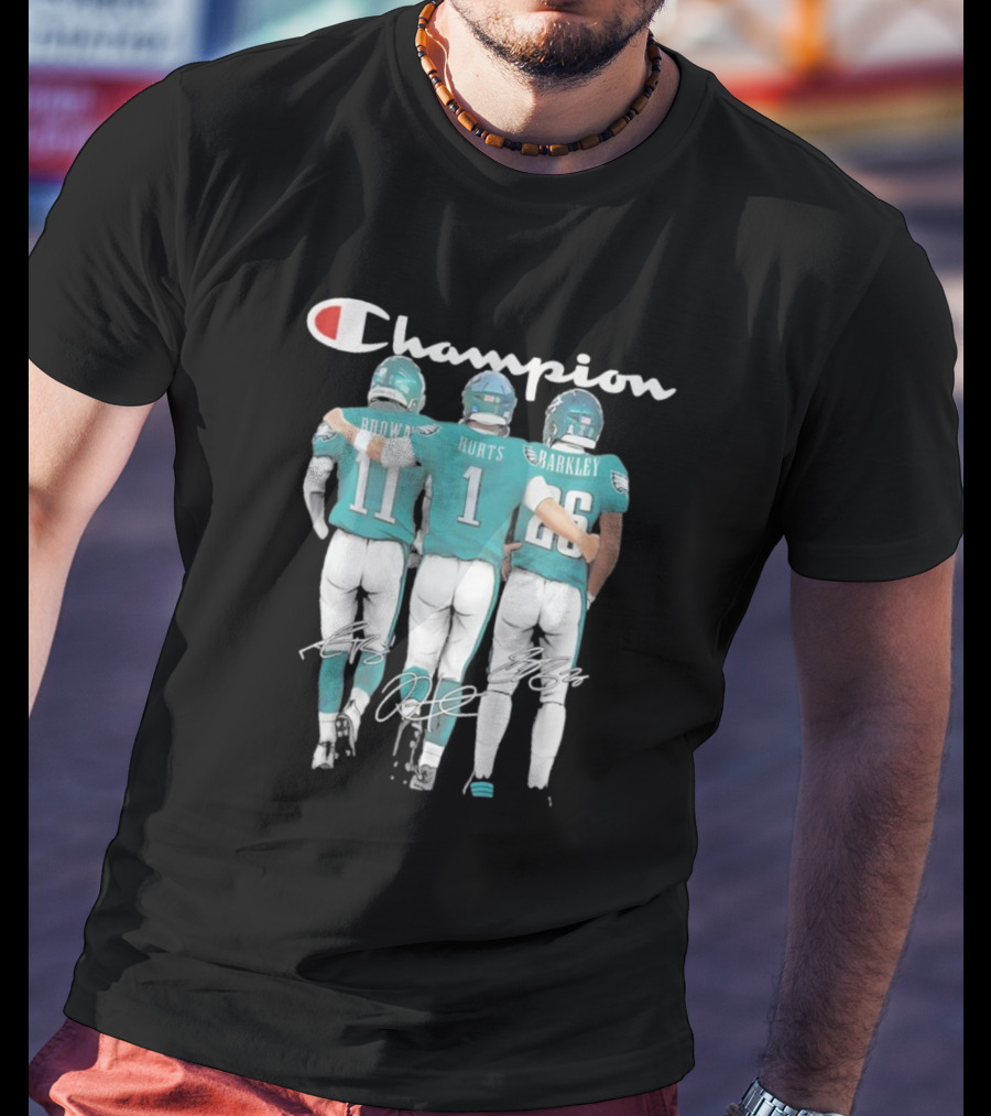 Champion Saquon Barkley Jalen Hurts And Aj Brown T-Shirt