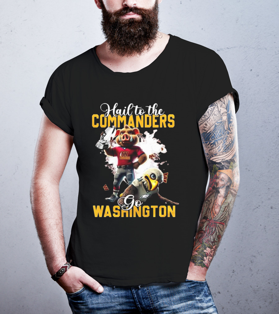 Champs On Our Way To The Washington Commanders Hail To The Go Mascot 2025 T-Shirt