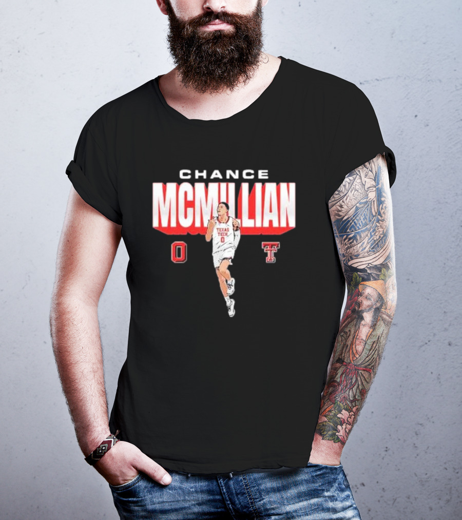 Chance McMillian Texas Tech Red Raiders Cartoon Player T-Shirt