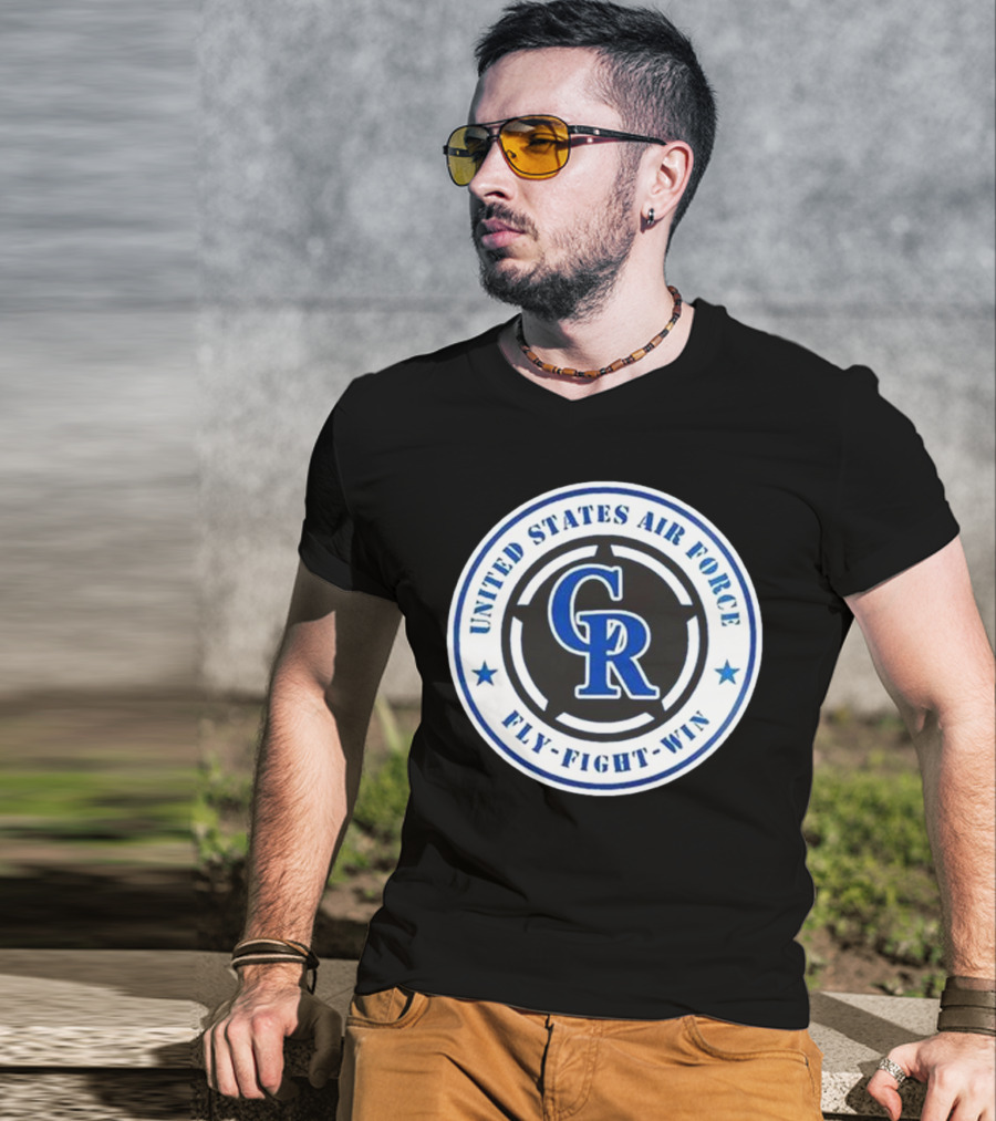 Colorado Rockies United States Air Force Fly Fight Win Military Appreciation Night 2025 T-Shirt