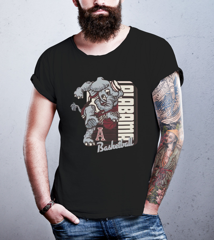 Alabama Basketball Elephant Dunking Mascot Crimson Tide 2025 T-Shirt