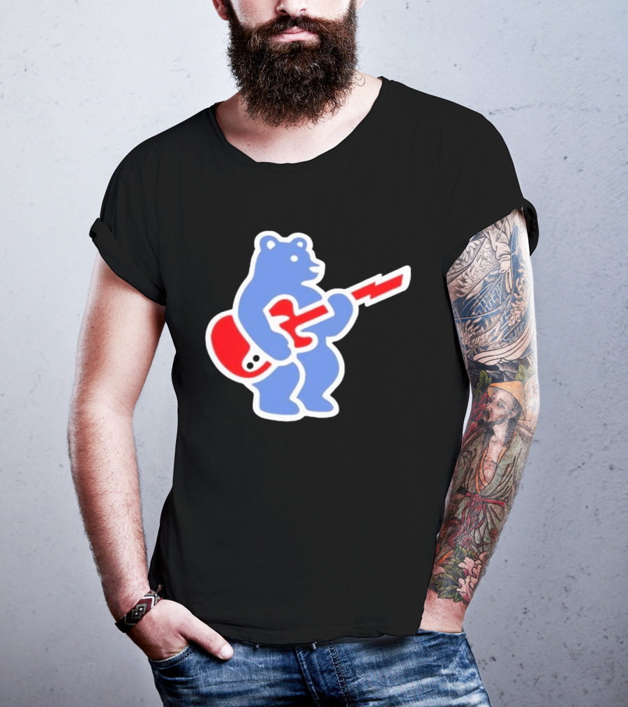 Cubs Bear Guitar Logo T-Shirt