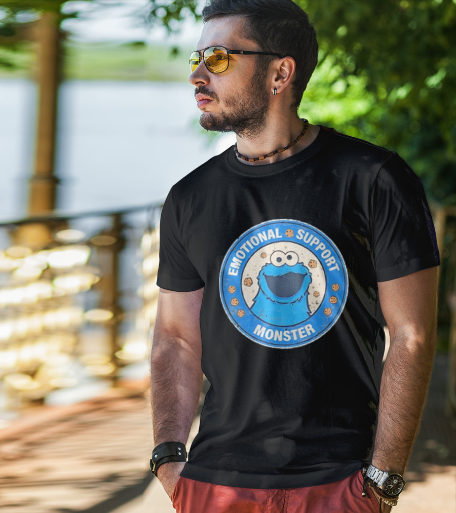 Cookie Monster Emotional Support Monster T-Shirt