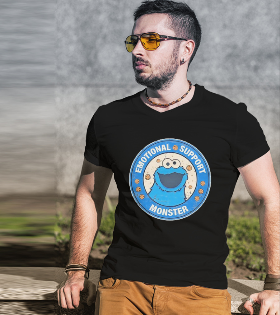 Cookie Monster Emotional Support Monster T-Shirt