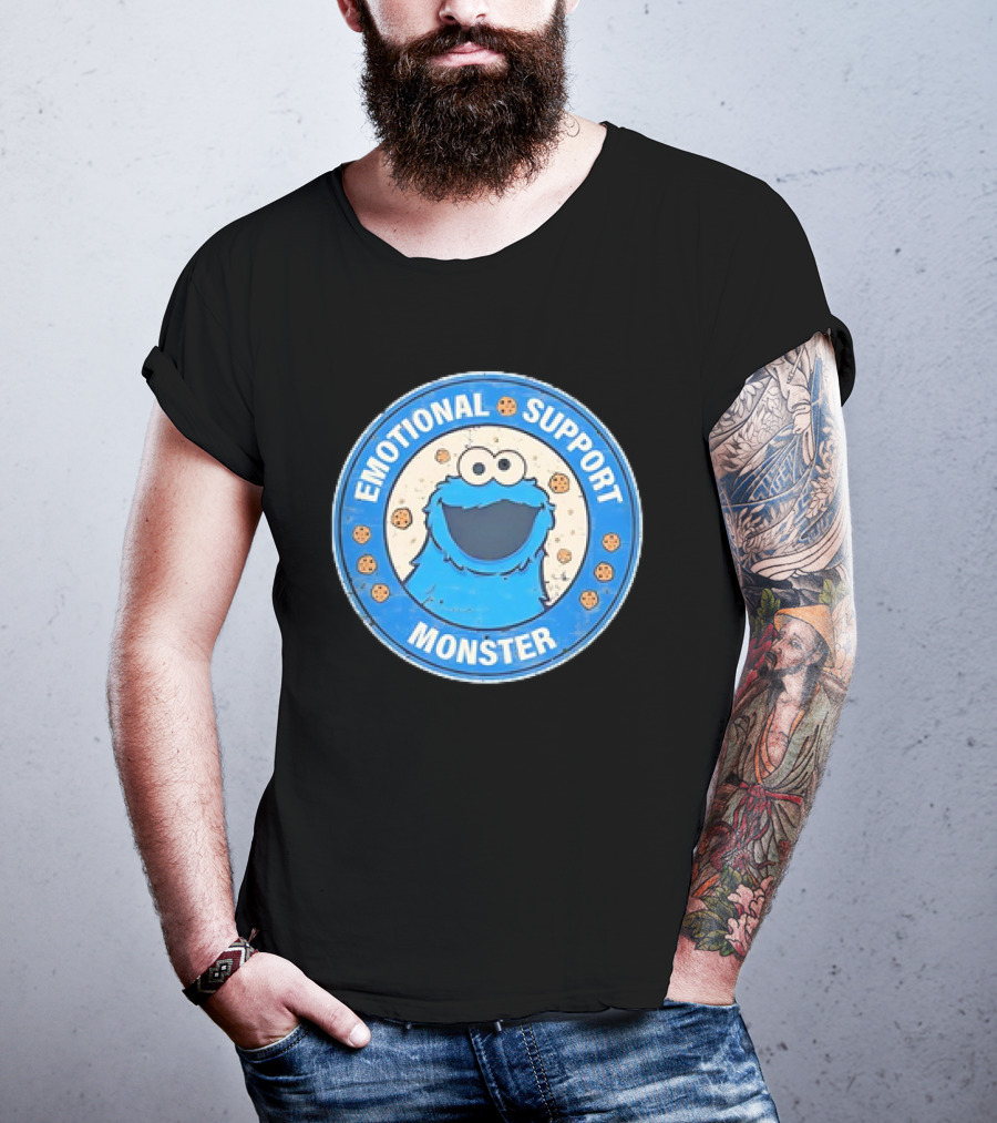 Cookie Monster Emotional Support Monster T-Shirt