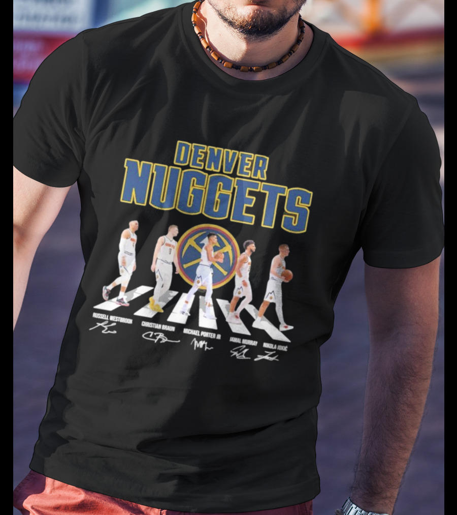 Denver Basketball Abbey Road 2025 Signatures T-Shirt