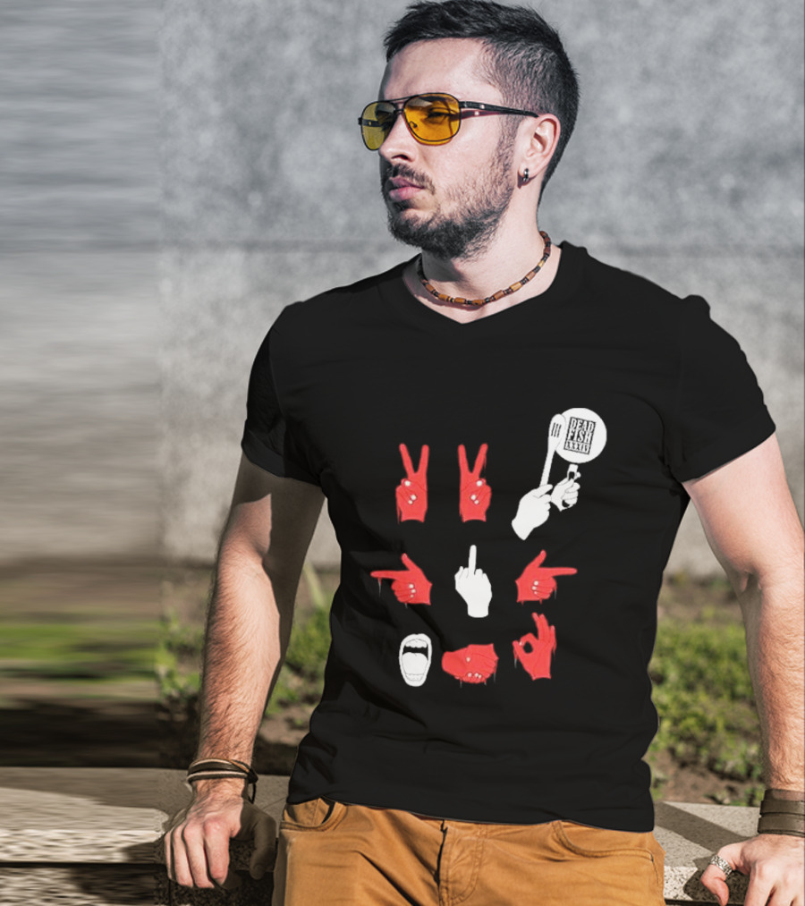 Dead Fish Moletom Careca Sangue Nas Maos 2025 T-Shirt
