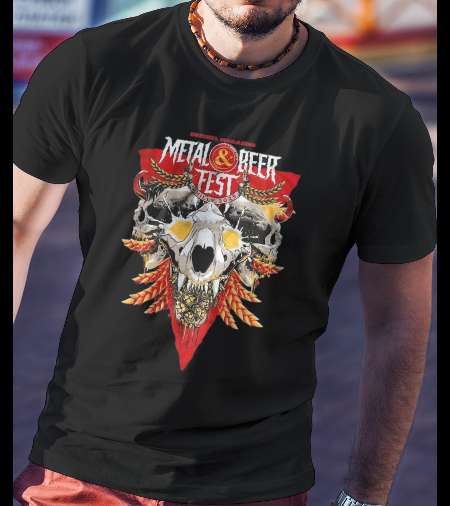 Decibel Magazine The Decibel Metal And Beer Fest 2025 Soon To Be Drunk April 4-5 At The Fillmore Art By Mike Wahlberg T-Shirt