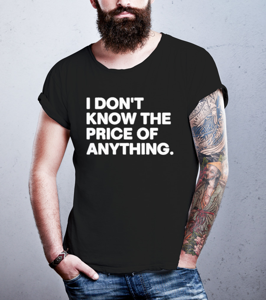 Drew Carey Wearing I Don’t Know The Price Of Anything T-Shirt
