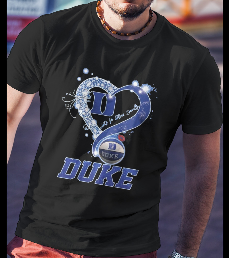 Diamond Heart Let’s Go Duke Blue Devils 2025 T-Shirt