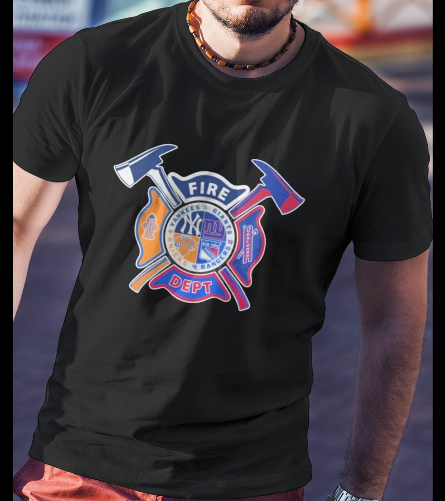 Fire Dept Yankees Giants Rangers Knicks T-Shirt
