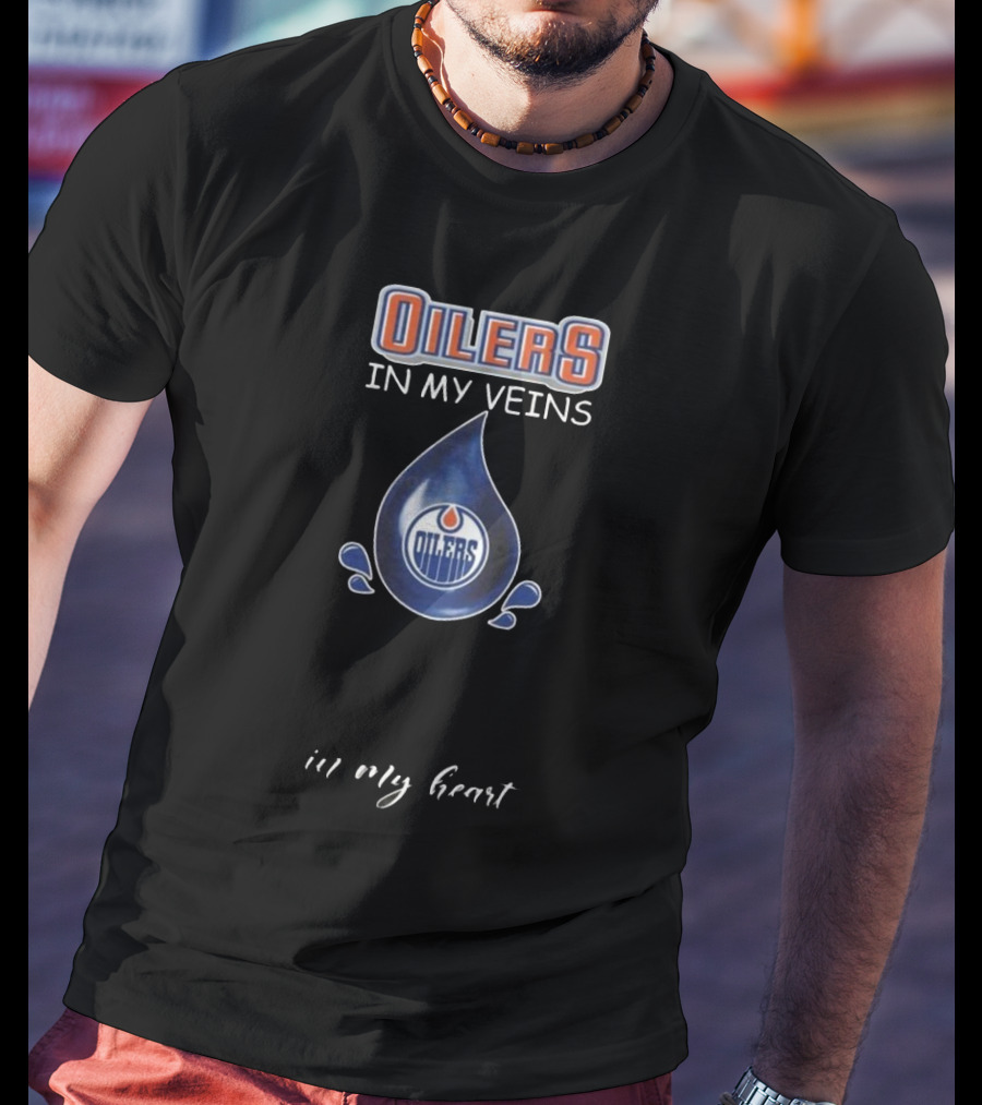 Edmonton Oilers NHL In My Veins Jesus In My Heart 2025 T-Shirt