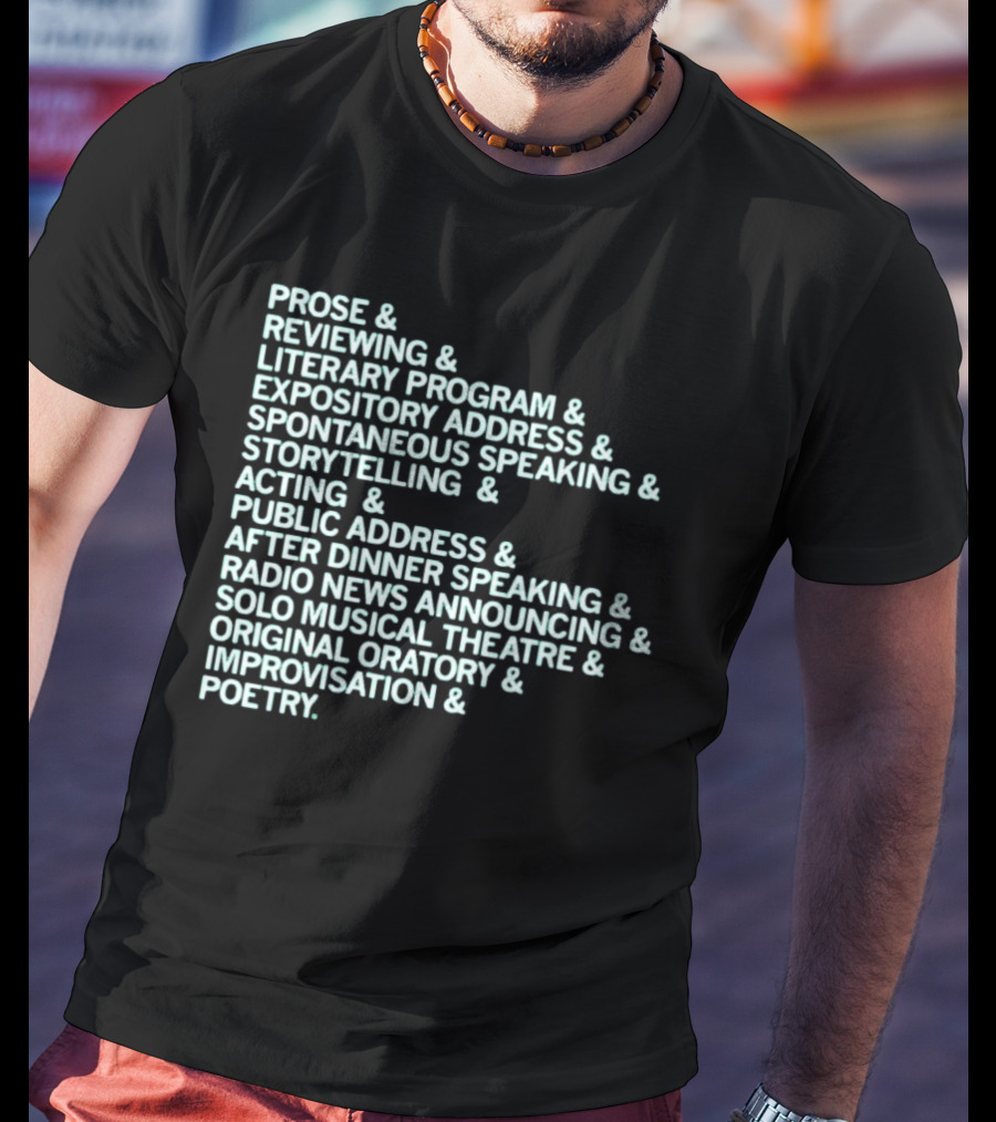 Events Speech List T-Shirt