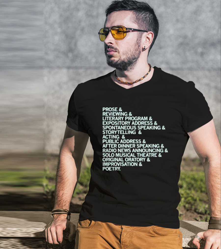 Events Speech List T-Shirt