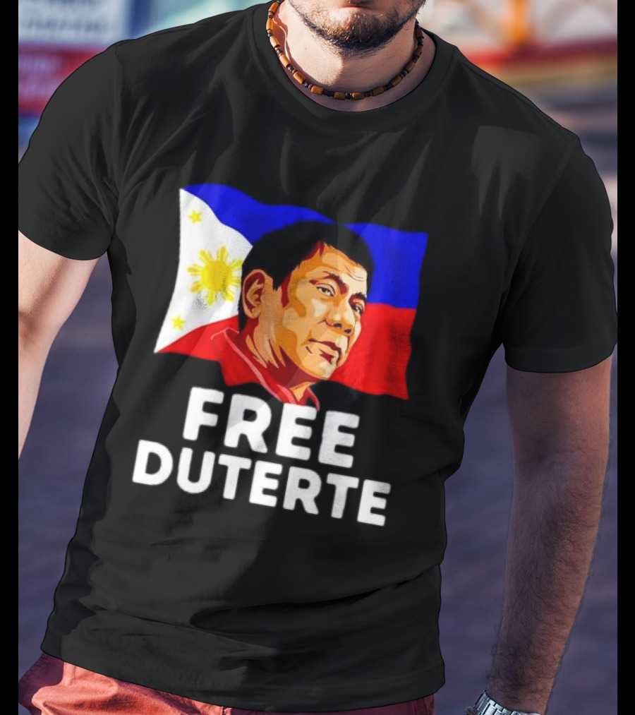 Free Duterte Philippines Flag Rodrigo Digong T-Shirt