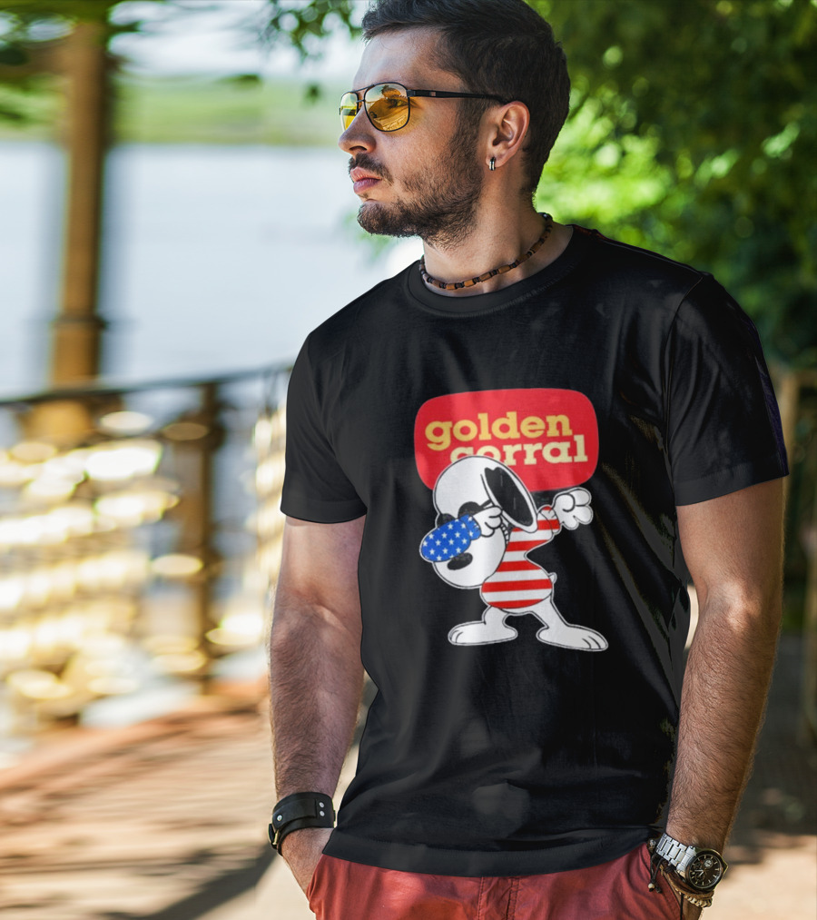 Golden Corral Buffet & Grill Snoopy Dabbing American T-Shirt