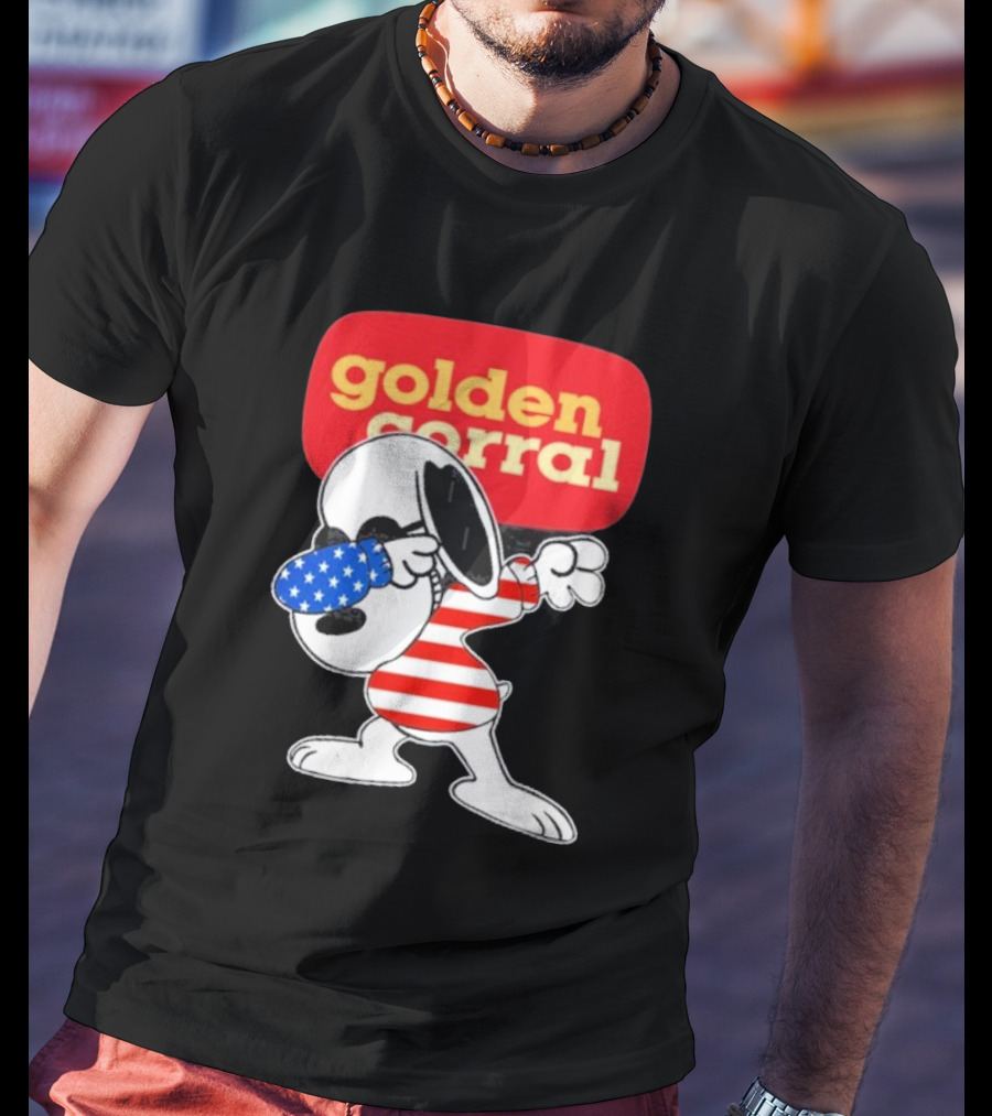 Golden Corral Buffet & Grill Snoopy Dabbing American T-Shirt