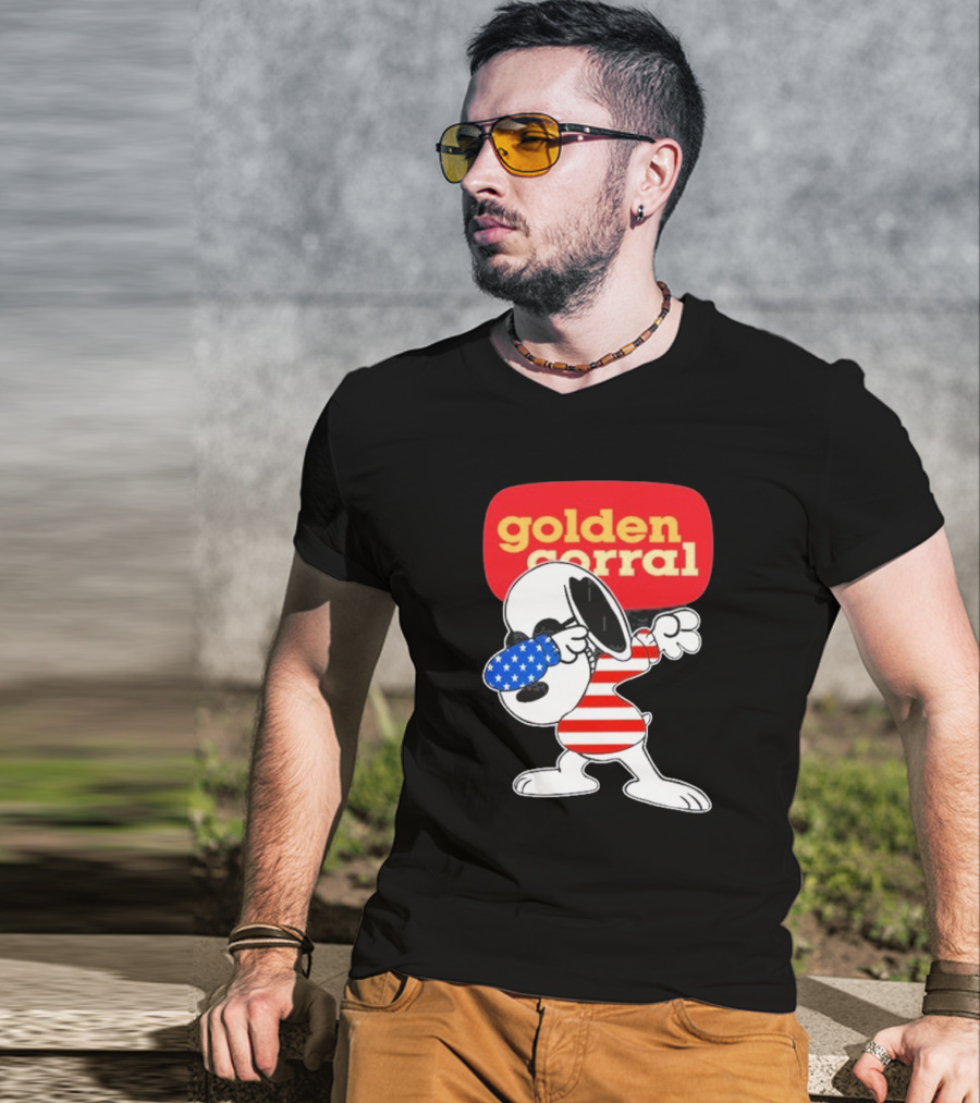 Golden Corral Buffet & Grill Snoopy Dabbing American T-Shirt