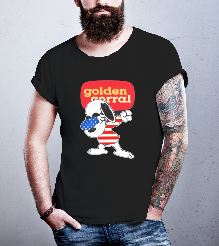 Golden Corral Buffet & Grill Snoopy Dabbing American T-Shirt