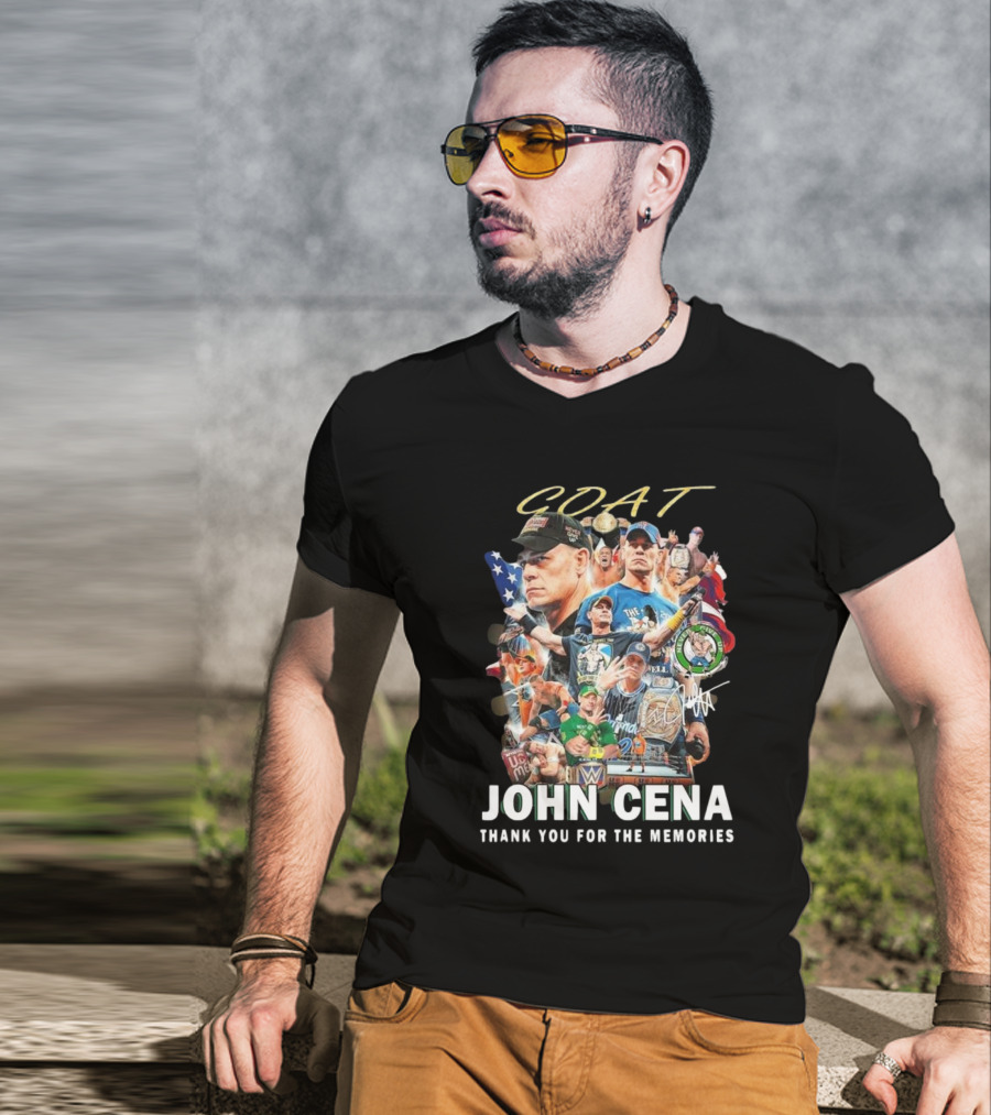 GOAT John Cena Thank You For The Memories 2025 Signature T-Shirt