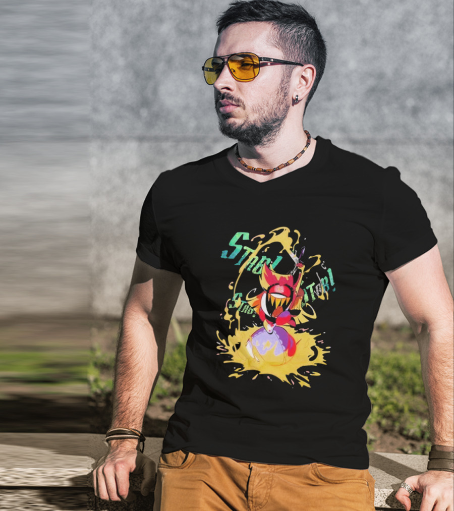Hazbin Hotel Niffty Gold Glitter T-Shirt