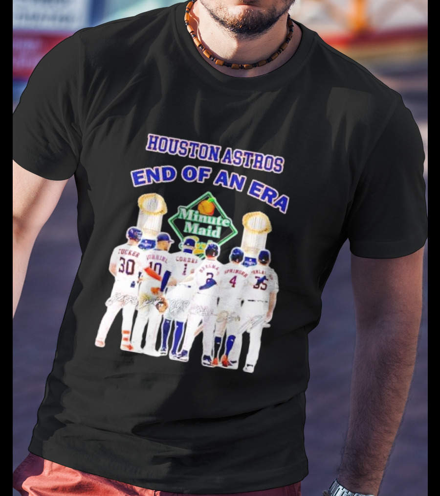 Houston Astros End Of An Era Minute Maid Signatures T-Shirt