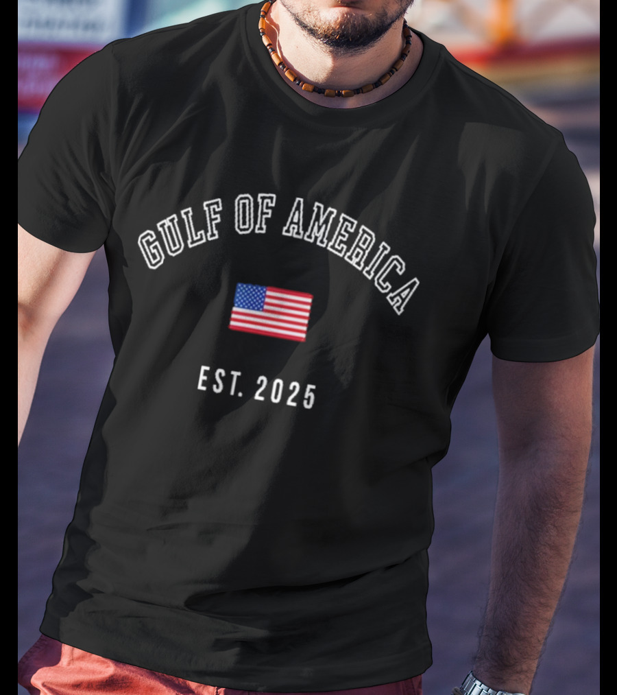 Gulf Of America Est 2025 Usa American Flag T-Shirt