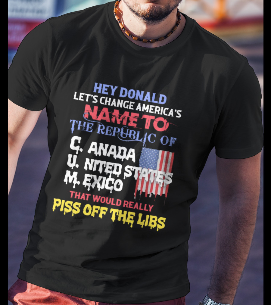 Hey Donald Let’s Change America’s Name To The Republic Of C.u.m That Would Really Piss Off The Libs T-Shirt