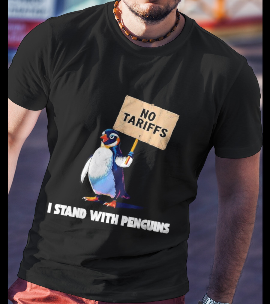 I Stand With Penguins No Tariffs Heard Island T-Shirt