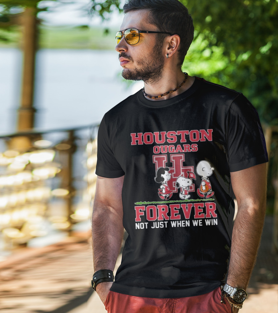 Houston Cougars X Peanuts Forever Not Just When We Win 2025 T-Shirt