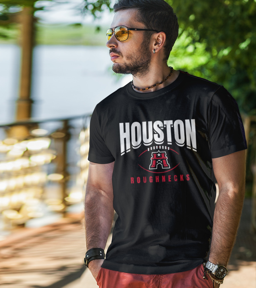Houston Roughnecks Football Outline T-Shirt