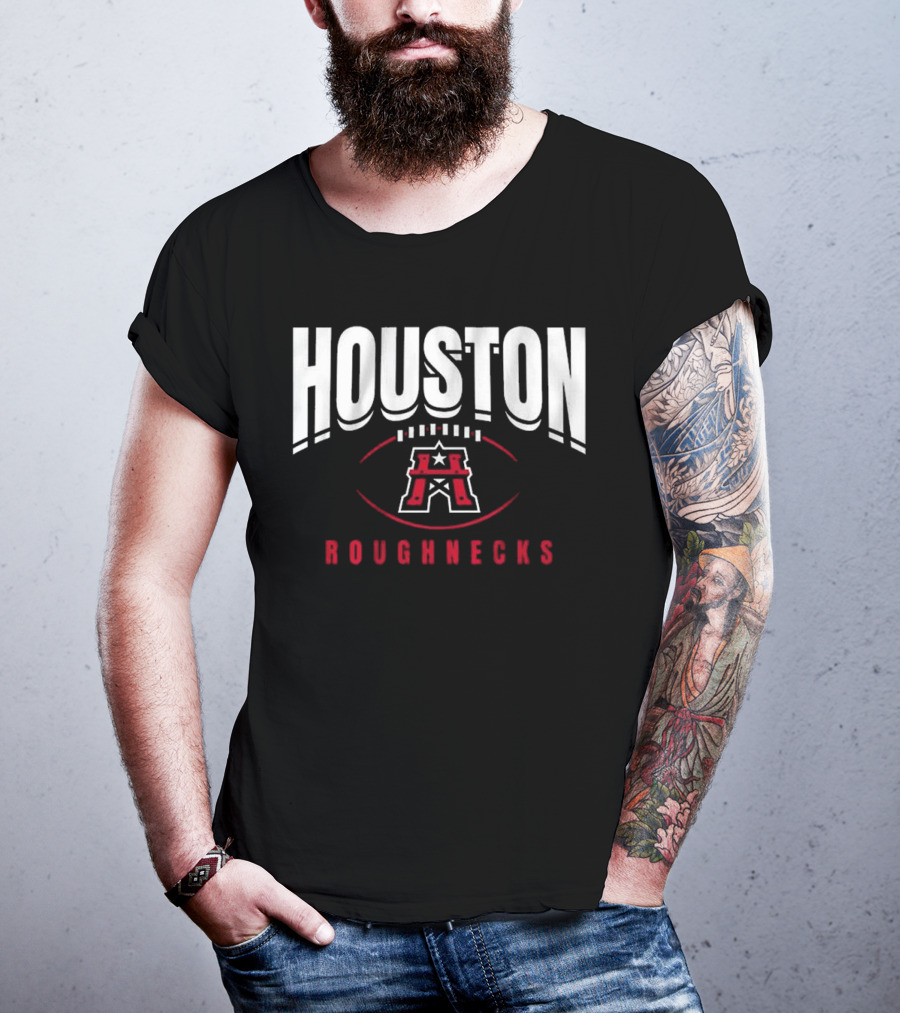 Houston Roughnecks Football Outline T-Shirt