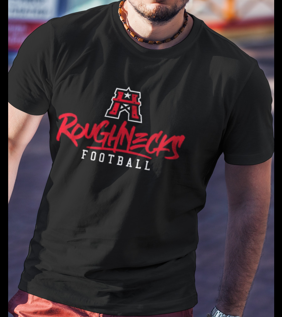 Houston Roughnecks Stylized Text T-Shirt