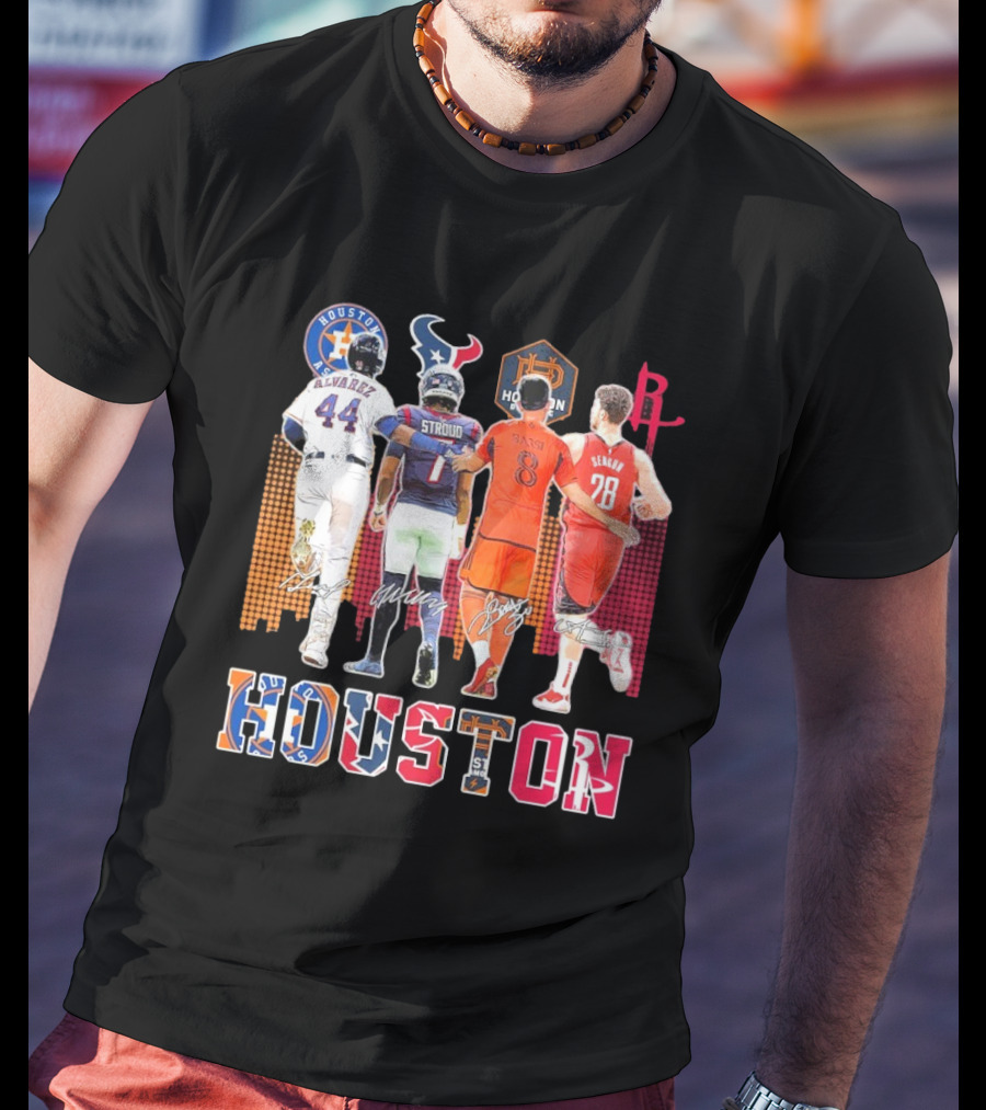 Houston Skyline Sport Team Players 2025 T-Shirt