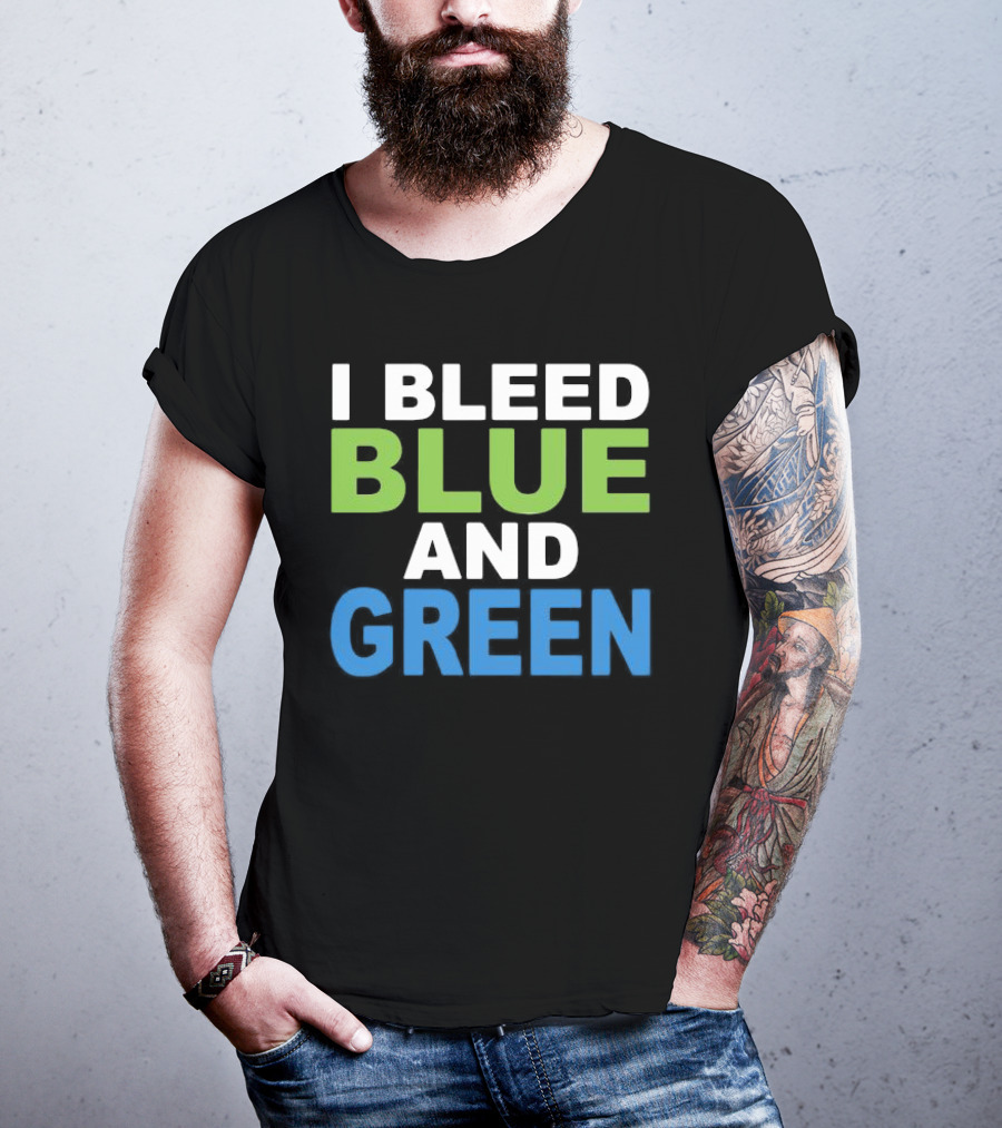I Bleed Blue And Green T-Shirt