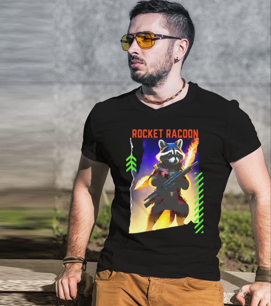 Rocket Raccoon Guardians Of The Galaxy Vol 3 Character T-Shirt