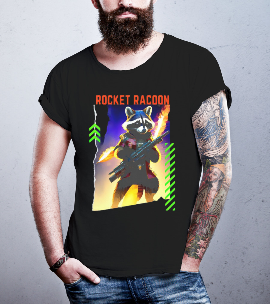 Rocket Raccoon Guardians Of The Galaxy Vol 3 Character T-Shirt