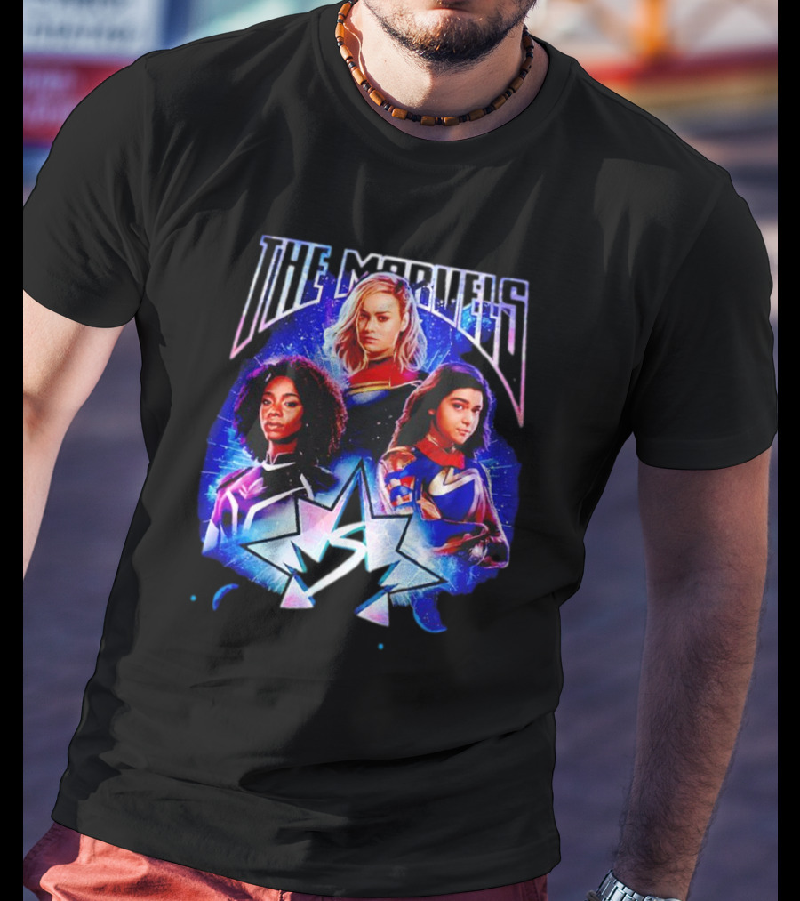 The Marvels Girls Superhero Characters Cosmic Starburst T-Shirt