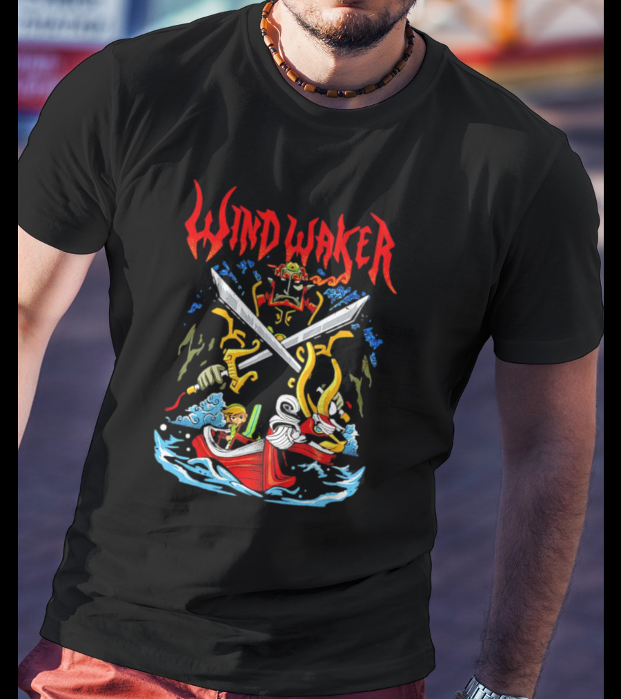 The Legend Of Zelda Wind Waker Link Ganondorf Boat Adventure T-Shirt