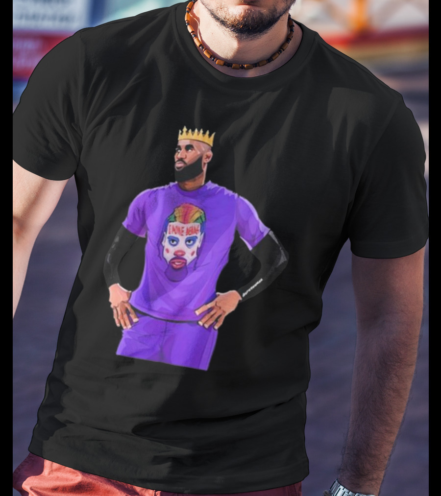 Lebron James Los Angeles Lakers I Poke Bears Crown Clown T-Shirt